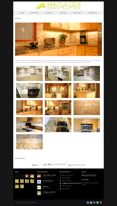 Portfolio of Kitchen Renovation Projects by Arbutus Cove Construction.