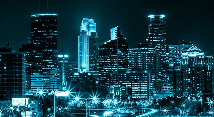 Minneapolis at Night as interpreted by the IA Summit.